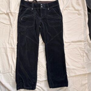 Size 8P Athleta velvet-y pants, dark gray